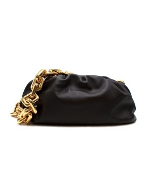Bottega Veneta The Chain Pouch Brown Leather Clutch Bag