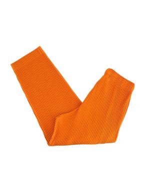 Issey Miyake Homme Plisse Orange Pleated Straight Trousers