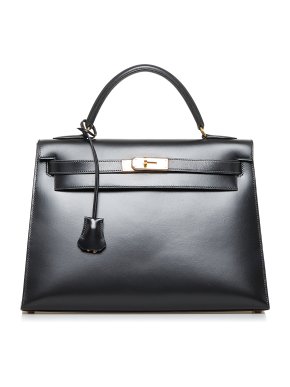 Hermes Box Calf Kelly Sellier 32 GHW