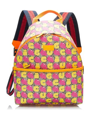 Gucci GG Supreme Strawberry Printed Backpack