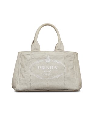 Prada Canapa Logo Canvas Tote Bag