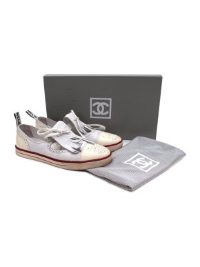 Chanel Identification Fringed Cut-out Brogues