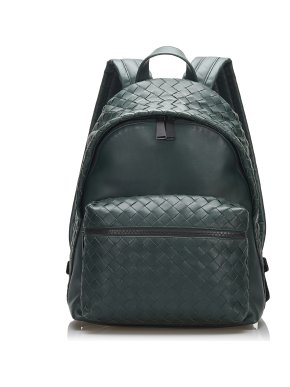 Bottega Veneta Green Nappa Intrecciato Backpack