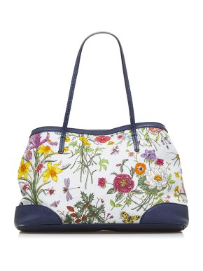 Gucci Flora Printed Canvas Tote Bag
