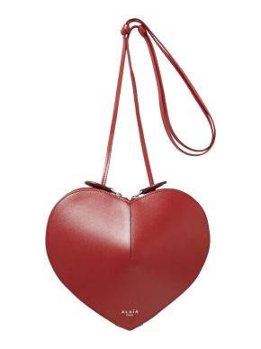 Alaia Red Leather Le Coeur Heart Shaped Bag