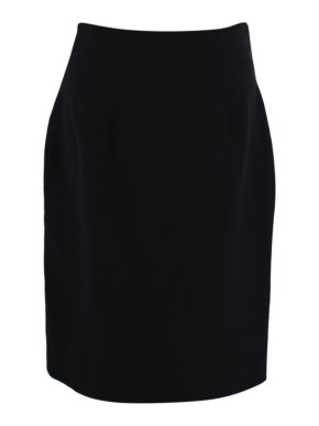Dior Black Wool & Silk High Waist Skirt