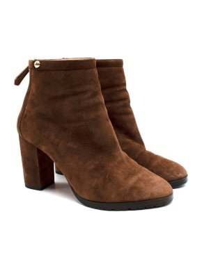 Aquazzura Brown Suede Lined Ankle Boots