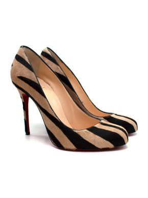 Christian Louboutin Fifi 100 Tiger Printed Calf Hair Pumps