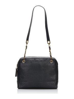 Chanel Black Caviar CC Tote Bag