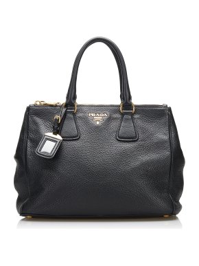 Prada Vitello Daino Double Zip Tote Bag