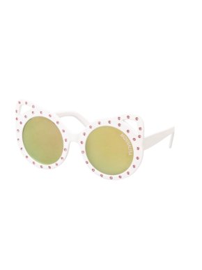 Monnalisa Kids White Cat Eye Sunglasses