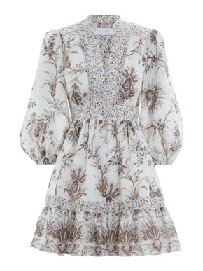 Zimmermann Tali Bib Front Short Dress