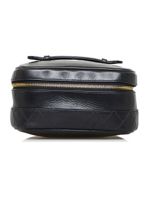 Chanel CC Black Quilted Vanity Bag