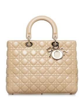 Lambskin Cannage Large Lady Dior Bag