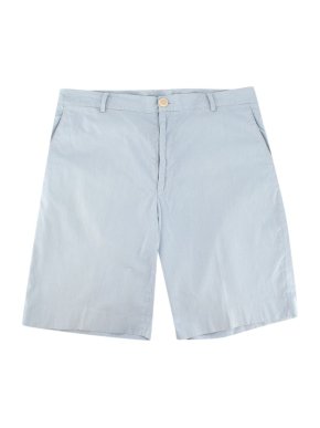 Salvatore Ferragamo Baby Blue Striped Cotton Shorts