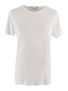 Socapri White Linen T-Shirt