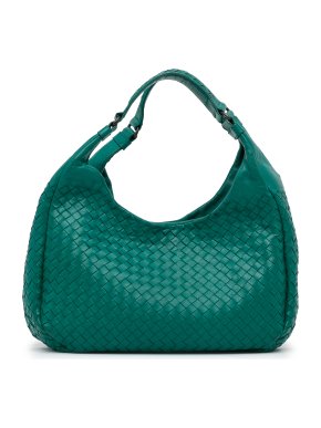 Bottega Veneta Turquoise Intrecciato Campana Shoulder Bag