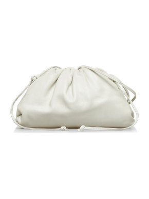 Bottega Veneta The Mini Pouch White Nappa Clutch Bag
