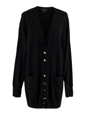 Marc Jacobs Black Wool Longline Cardigan