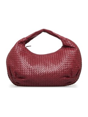 Bottega Veneta Burgundy Intrecciato Hobo Bag