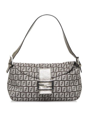 Fendi Zucchino Double Flap Baguette