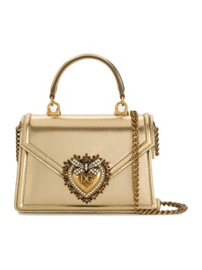 Dolce & Gabbana Small Devotion Gold Top Handle Bag