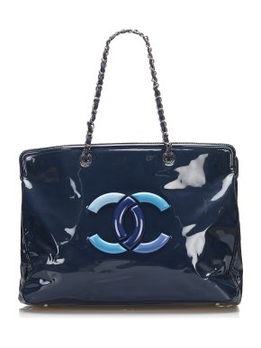Chanel Blue Lipstick Tote Bag