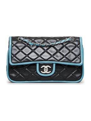 Chanel Medium Classic Lambskin Bicolor Double Flap Bag