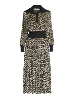 Tory Burch Little Leaves devoré chiffon midi dress