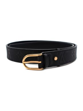 Louis Vuitton Monogram Empreinte Black Leather Belt 80