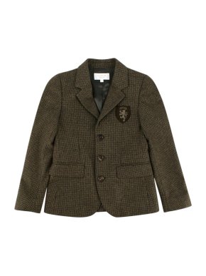 Gucci Kid's 5Y Green Wool Crest Blazer