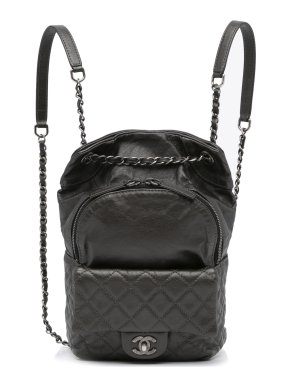 Chanel Medium CC Lambskin Drawstring Flap Backpack