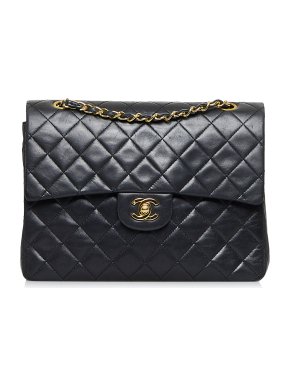 Chanel Lambskin Quilted Medium Tall Double Flap Bag