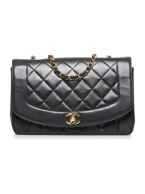 Chanel Lambskin Quilted Diana Flap Crossbody Bag