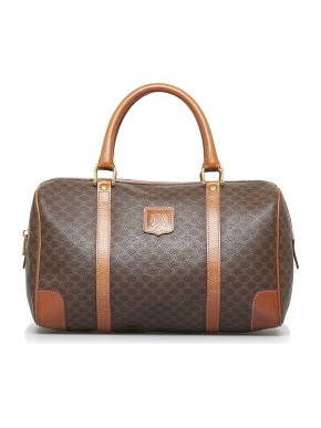 Celine Macadam Monogram Canvas Boston Bag
