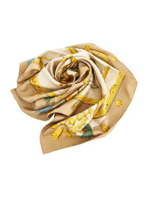 Hermes Plumes et Grelots Printed Silk Scarf