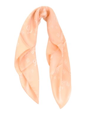 Loewe Peach Anagram Silk Scarf