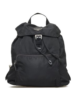 Prada Black Tessuto Pocket Backpack