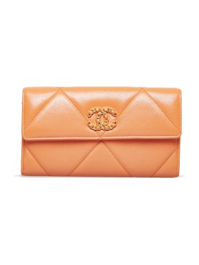 Chanel Quilted 19 Flap Long Wallet