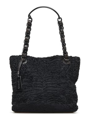 Chanel Persian Lamb Fur Chain Tote Bag