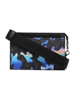 Louis Vuitton Monogram Eclipse Sunrise Gaston Wearable Wallet Crossbody Bag