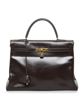 Hermes Chocolate Box Calf Kelly Retourne 32 GHW