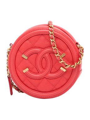 Chanel CC Caviar Quilted Filigree Crossbody Bag