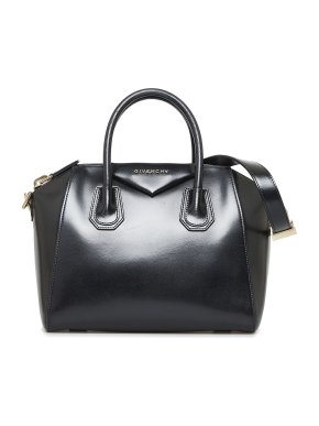 Givenchy Antigona Small Black Leather Top Handle Bag