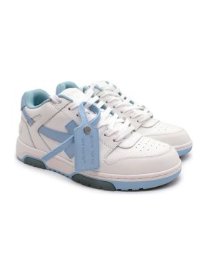 White & Blue Out of Office Sneakers