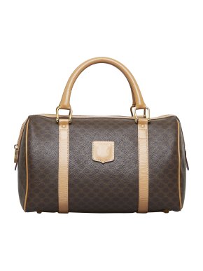 Celine Macadam Monogram Canvas Boston Bag