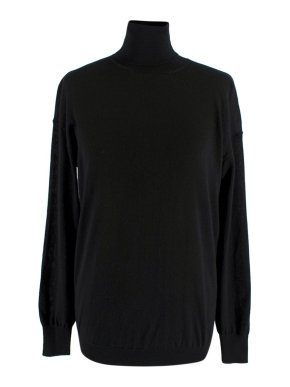 Tom Ford Black Cashmere Silk Blend Turtleneck Jumper