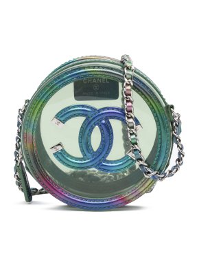 Chanel CC Filigree Rainbow PVC Crossbody Bag