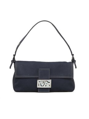 Fendi Blue Denim Baguette Bag