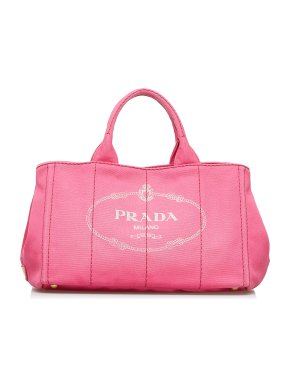 Prada Canapa Logo Canvas Tote Bag